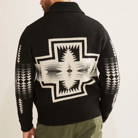 NWT Pendleton Men’s Harding Zip Lambswool Cardigan - Size Medium - Picture 2 of 9